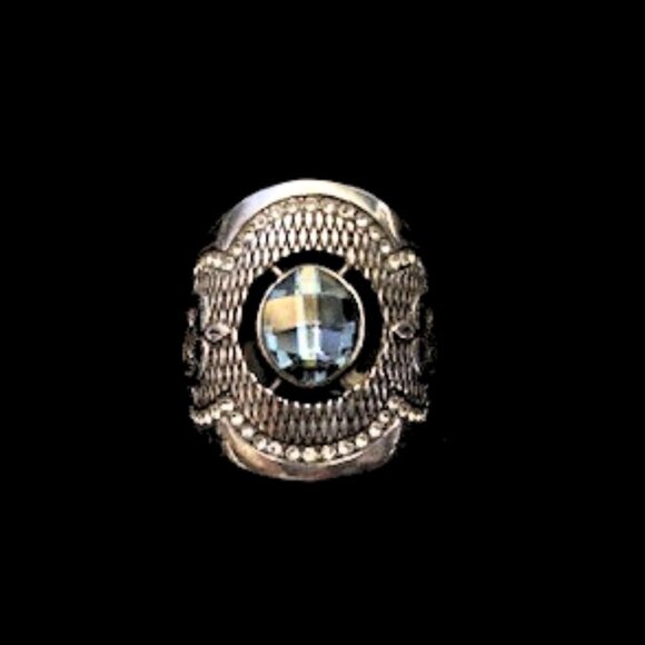 Brighton Love Padlock Cigar Band Ring Retired - Picture 2 of 10